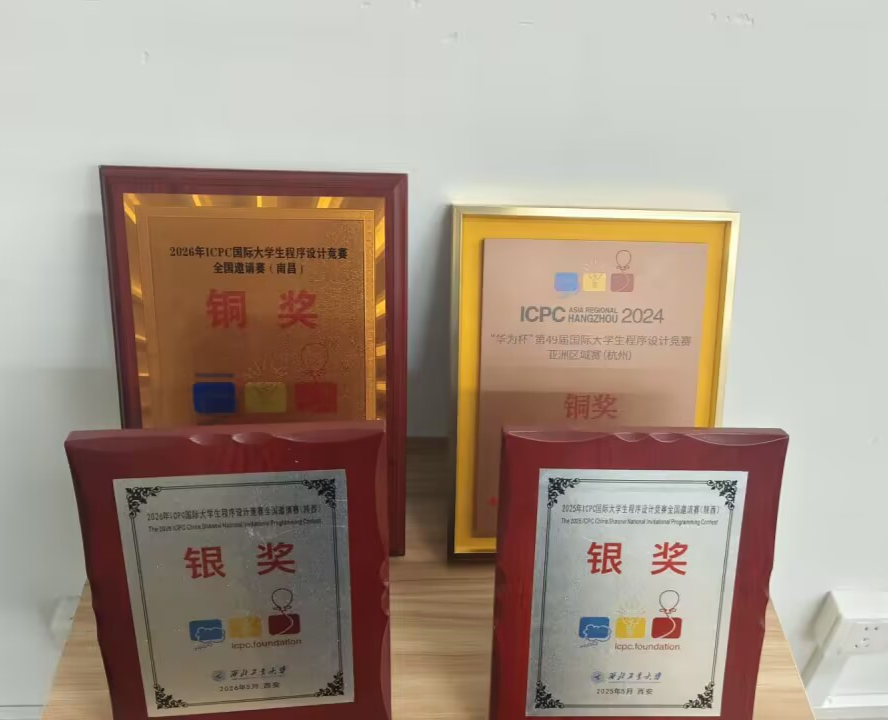 实验室部分奖牌与区域赛证书